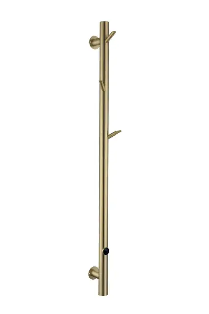 Boheme Oak Полотенцесушитель электрический 24x150h см, подключение снизу, цвет: matt gold 724-50-MG