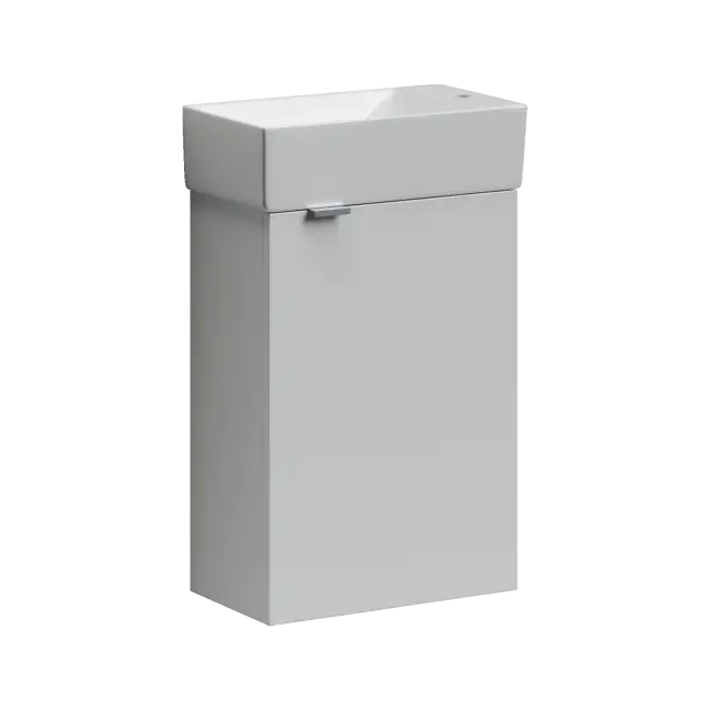Тумба подвесная SANCOS Mini 355х205х500, с распашной дверцей, внутри 1 полка, белый глянец , арт.MN35WR