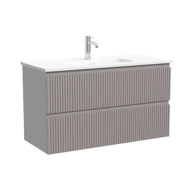 Тумба подвесная SANCOS Snob R 890х390х500, c двумя ящиками оснащенными доводчиками, Doha Soft, арт.SNR90/39SM