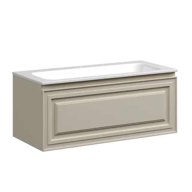 Тумба подвесная SANCOS Very 995х445х406, c одним  ящиком оснащенным доводчиками, Beige Soft , арт.VR100CE