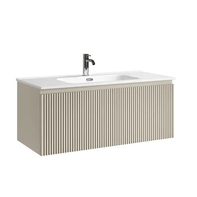 Тумба подвесная SANCOS Snob R 1.0 995х445х406, c одним ящиком оснащенным доводчиками, Beige Soft , арт.SNR1.0100CE