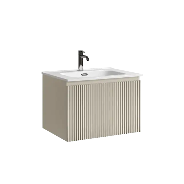 Тумба подвесная SANCOS Snob R 1.0 590х445х406, c одним ящиком оснащенным доводчиками, Beige Soft , арт. SNR1.060CE