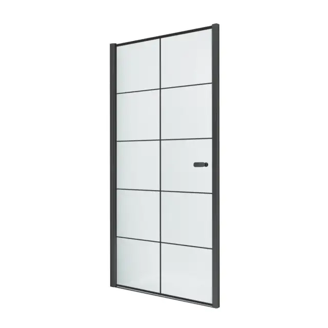 Дверь в нишу NEW TRENDY NEW SOLEO BLACK одинарная 90x195 D-0277A (черный)