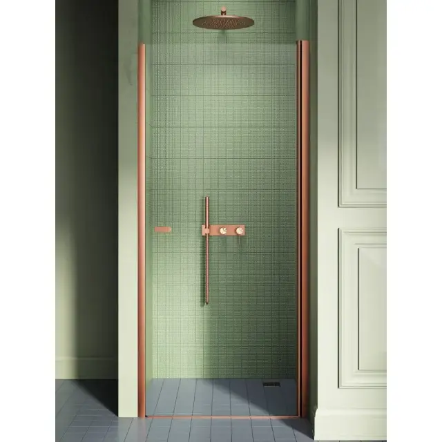 Дверь в нишу NEW TRENDY NEW SOLEO COPPER BRUSHED 100x195 D-0492A (брашированная медь)