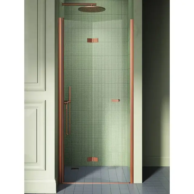 Дверь в нишу NEW TRENDY NEW SOLEO COPPER BRUSHED L 90x195 D-0503A (брашированная медь)