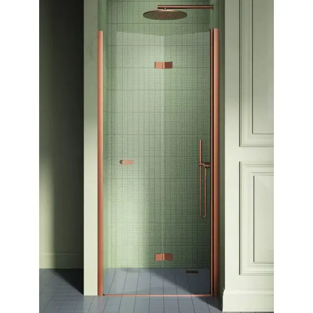 Дверь в нишу NEW TRENDY NEW SOLEO COPPER BRUSHED R 90x195 D-0504A (брашированная медь)
