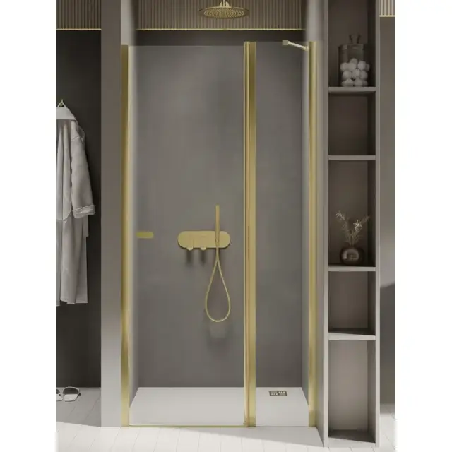 Дверь в нишу NEW TRENDY NEW SOLEO LIGHT GOLD 110x195 D-0484A-WK (светлое золото)