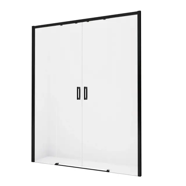 Дверь в нишу NEW TRENDY PRIME BLACK 160x200 D-0343A (черный)