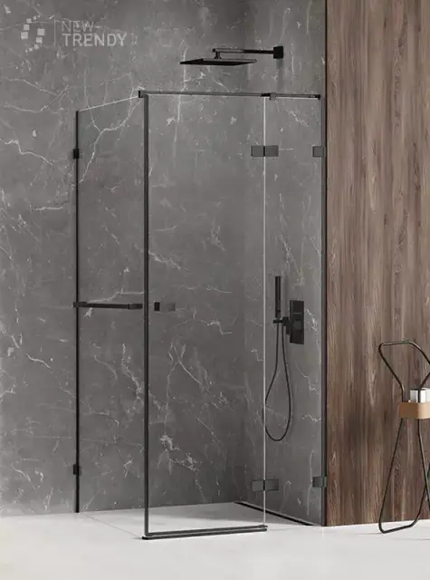 Душевое ограждение NEW TRENDY AVEXA BLACK R 80x80x200 EXK-2566 (черный)