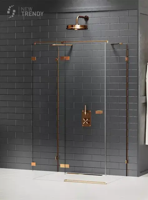 Душевое ограждение NEW TRENDY AVEXA COPPER BRUSHED L 100x120x200 EXK-3707 (брашированная медь)