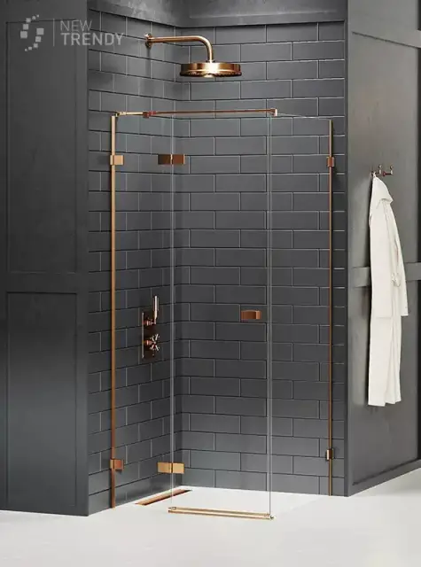 Душевое ограждение NEW TRENDY AVEXA COPPER BRUSHED L 80x90x200 EXK-3547 (брашированная медь)