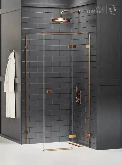 Душевое ограждение NEW TRENDY AVEXA COPPER BRUSHED R 120x100x200 EXK-3602 (брашированная медь)