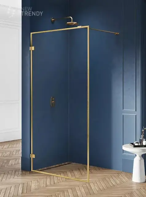 Душевое ограждение NEW TRENDY AVEXA GOLD BRUSHED 130x200 EXK-3138 (брашированное золото)