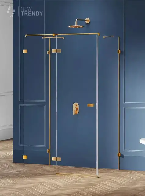 Душевое ограждение NEW TRENDY AVEXA GOLD BRUSHED L 110x70x200 EXK-3088 (брашированное золото)