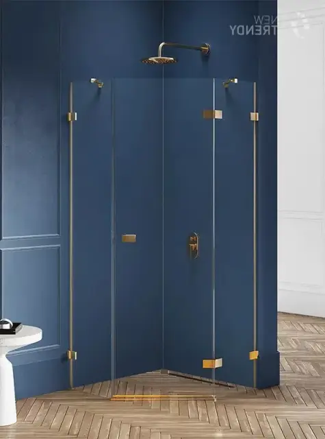 Душевое ограждение NEW TRENDY AVEXA GOLD BRUSHED R 80x80x200 EXK-3852 (брашированное золото)