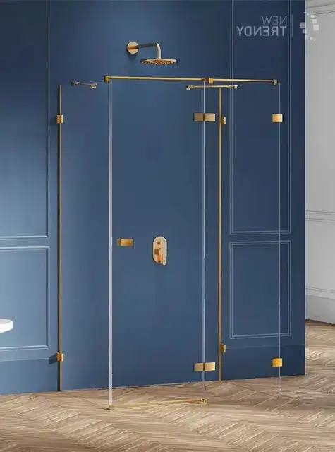 Душевое ограждение NEW TRENDY AVEXA GOLD BRUSHED R 90x100x200 EXK-3109 (брашированное золото)