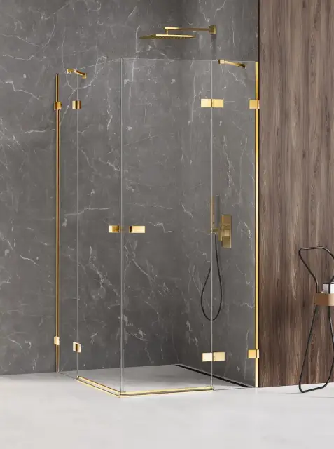 Душевое ограждение NEW TRENDY AVEXA GOLD SHINE 100x80x200 EXK-1700 (золото)