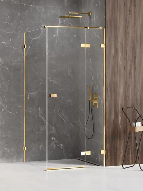Душевое ограждение NEW TRENDY AVEXA GOLD SHINE P 120x80x200 EXK-1683 (золото)