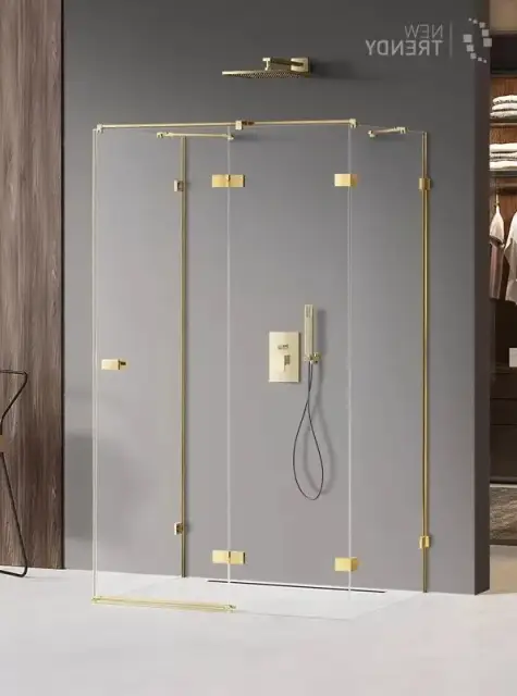 Душевое ограждение NEW TRENDY AVEXA GOLD SHINE R 80x110x200 EXK-2128 (золото)
