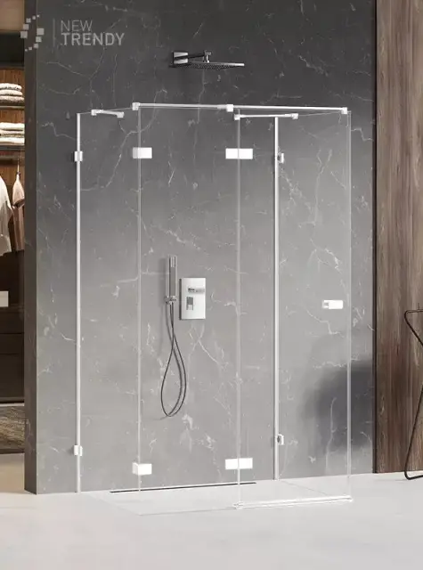 Душевое ограждение NEW TRENDY AVEXA WHITE L 80x90x200 EXK-2848 (белый)