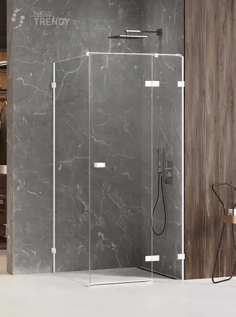 Душевое ограждение NEW TRENDY AVEXA WHITE R 90x90x200 EXK-2739 (белый)