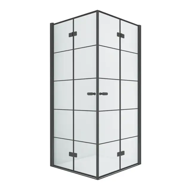 Душевое ограждение NEW TRENDY NEW SOLEO BLACK 80x90x195 D-0287A/D-0290A (черный)