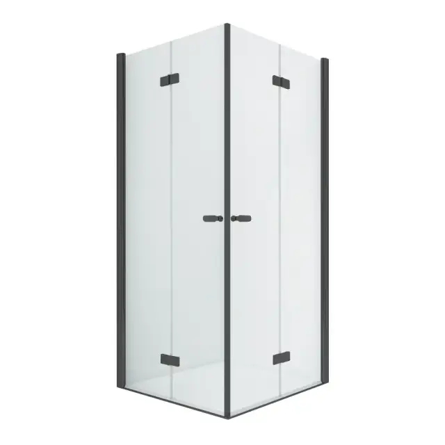 Душевое ограждение NEW TRENDY NEW SOLEO BLACK складные 2D 80x100x195 D-0234A/D-0240A (черный)