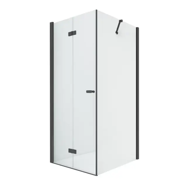 Душевое ограждение NEW TRENDY NEW SOLEO BLACK складные двери L 90x100x195 D-0235A/D-0116B (черный)