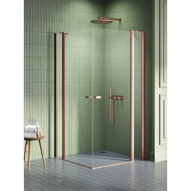 Душевое ограждение NEW TRENDY NEW SOLEO COPPER BRUSHED 110x120x195 K-2025 (брашированная медь)