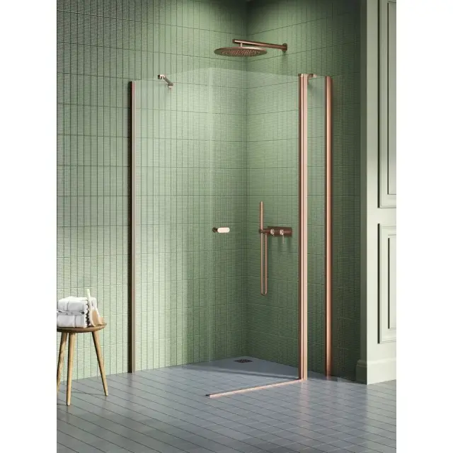Душевое ограждение NEW TRENDY NEW SOLEO COPPER BRUSHED 120x100x195 K-2004 (брашированная медь)