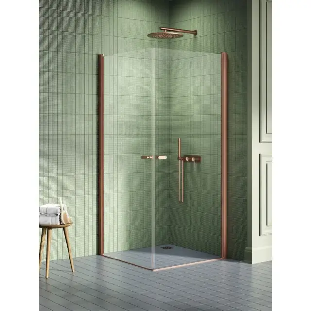 Душевое ограждение NEW TRENDY NEW SOLEO COPPER BRUSHED 80x100x195 K-2013 (брашированная медь)