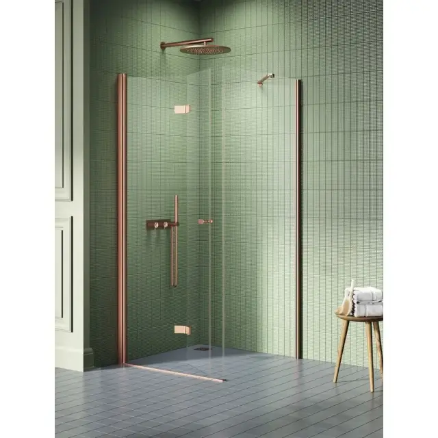 Душевое ограждение NEW TRENDY NEW SOLEO COPPER BRUSHED L 100x100x195 K-2048 (брашированная медь)