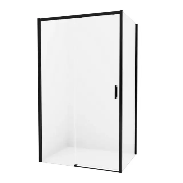 Душевое ограждение NEW TRENDY PRIME BLACK L 140x70x200 D-0324A/D-0127B (черный)