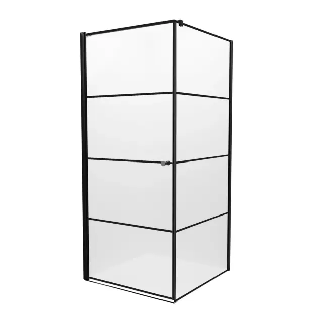 Душевое ограждение NEW TRENDY SUPERIA BLACK 90x90x195 L K-0596
