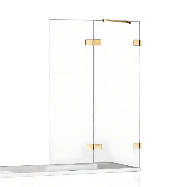 Шторка для ванны NEW TRENDY AVEXA GOLD SHINE 140x150 EXK-2191 R (золото)
