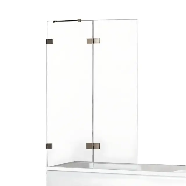 Шторка для ванны NEW TRENDY AVEXA GUNMETAL BRUSHED 140x150 EXK-3529 L (оружейная сталь)