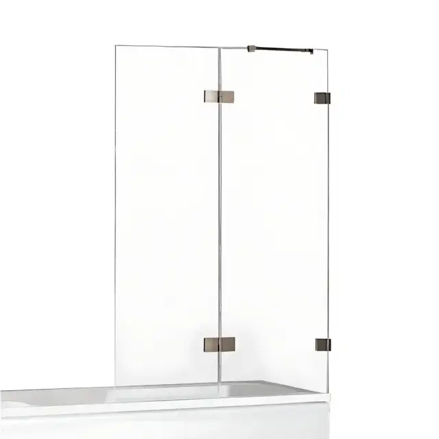 Шторка для ванны NEW TRENDY AVEXA GUNMETAL BRUSHED 140x150 EXK-3530 R (оружейная сталь)
