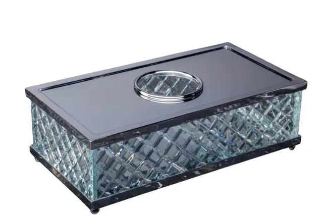 Boheme Murano Cristal Салфетница настольная 26,5x14 см, цвет: chrome 10231