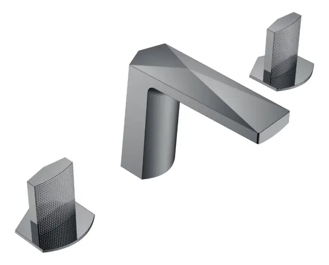 Boheme Venturo Touch Смеситель для раковины на 3 отверстия, без дк, цвет: shine gun metall 150-SGM-TOUCH