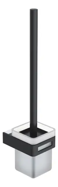 Boheme Q Ершик для унитаза подвесной со стеклянной колбой, цвет: chrome/black 10954-CR-B
