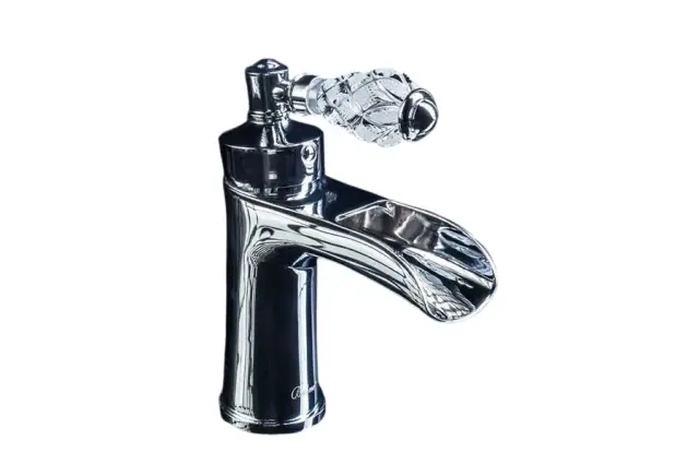 Boheme Vogue Crystal Смеситель для раковины без дк, длина излива 11 см, каскад, цвет: chrome 221-CRST