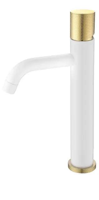Boheme Stick Touch Смеситель для раковины высота излива 20,6 см, без д/к, цвет: white/gold 122-WG.2