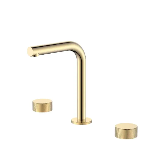 Boheme Stick Touch Смеситель для раковины на 3 отверстия, без донного клап., излив 14 см, цвет: gold 152-G.2