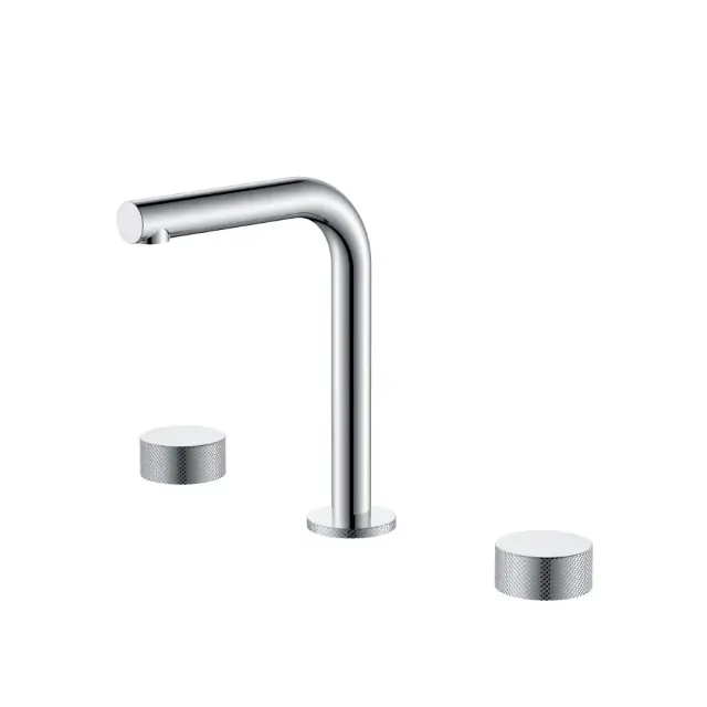 Boheme Stick Touch Смеситель для раковины на 3 отв., без донного клапана, излив 14 см, цвет: chrome 152-CR.2