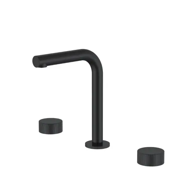 Boheme Stick Linea Смеситель для раковины на 3 отверстия, без дон. клапана, излив 14 см, цвет: black 152-B.3