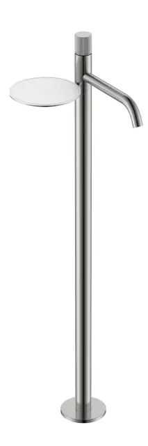 Boheme Stick Linea Смеситель для раковины напольный, полка, излив 25,8 см, цвет: nickel brush 120-NB.3