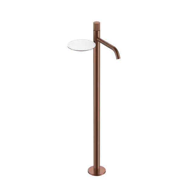 Boheme Stick Linea Смеситель для раковины напольный, полка, излив 25,8 см, цвет: brushed bronze 120-BRB.3