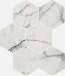 Шарм Эво Статуарио Мозаика Гексагон 25x29