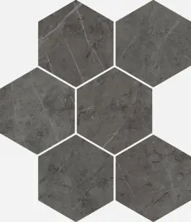 Шарм Эво Антрачит Мозаика Гексагон 25x29