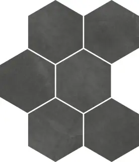 Континуум Петрол Мозаика Гексагон 25x29